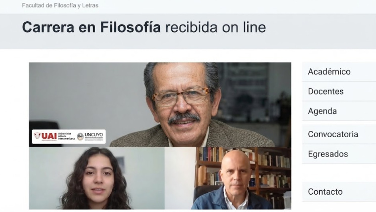 Primera Doctora en Filosofía recibida en Línea, UNICUYO Argentina.